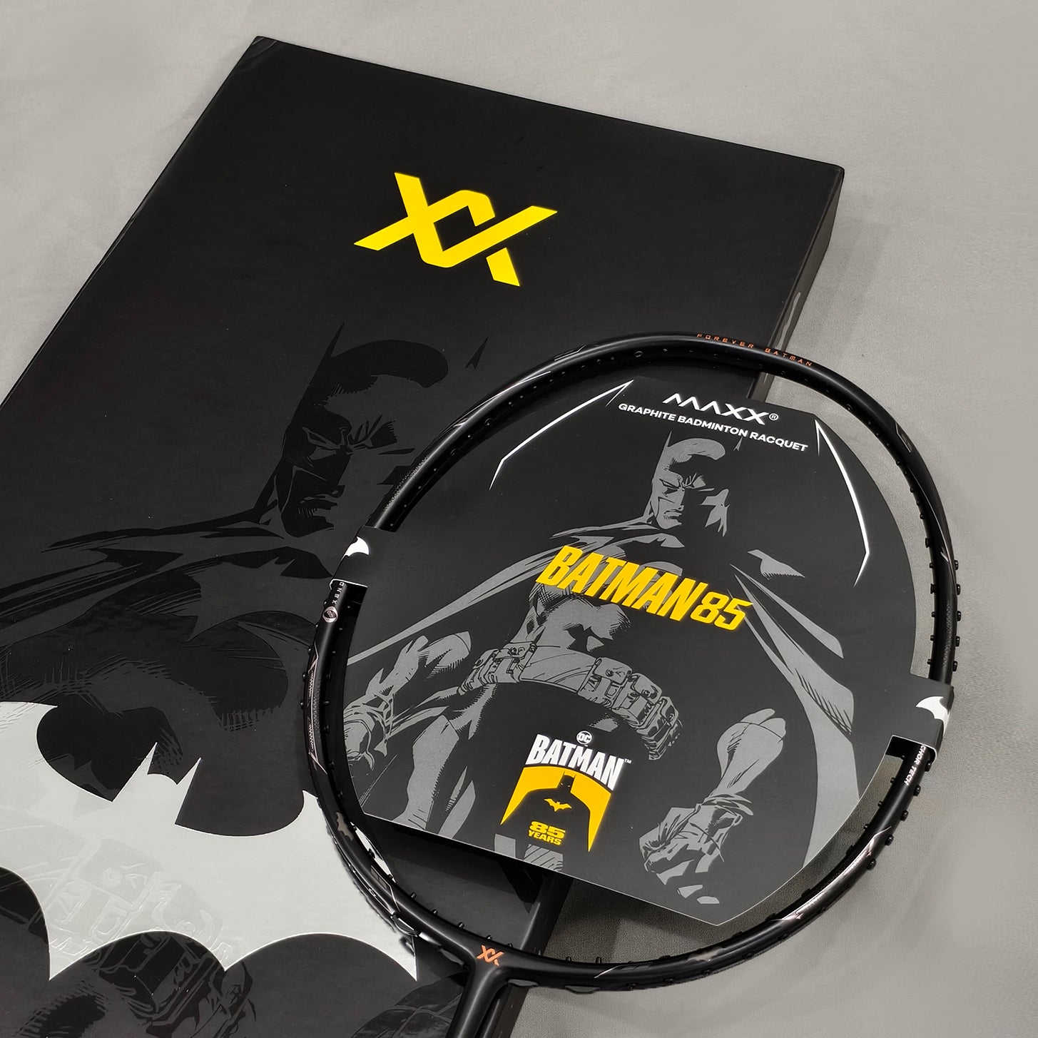 MAXX BATMAN 85 ANNIVERSARY LIMITED EDITION BADMINTON RACKET WITH BOUTI ...