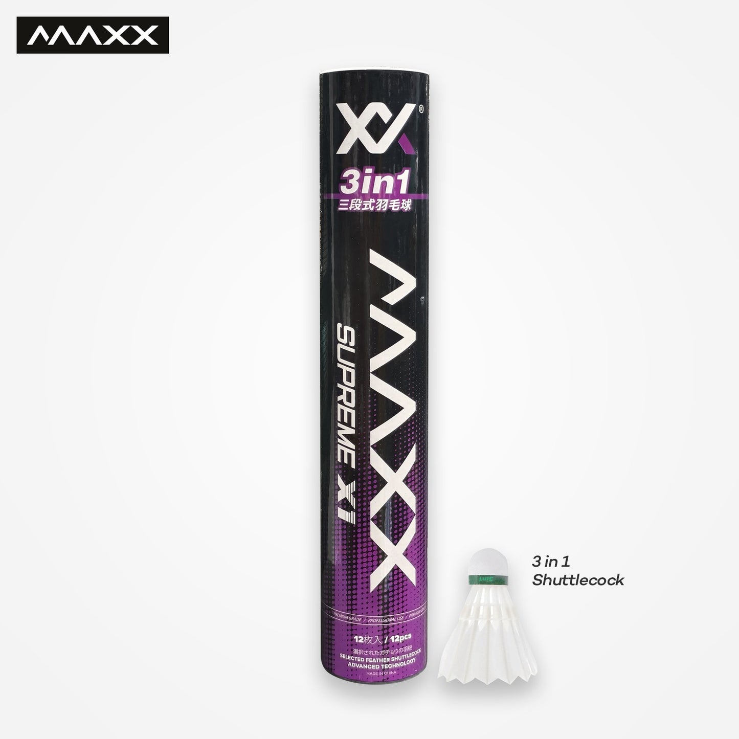 MAXX SUPREME X1 SHUTTLECOCK Hybrid 3 in 1