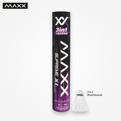 MAXX SUPREME X1 SHUTTLECOCK Hybrid 3 in 1