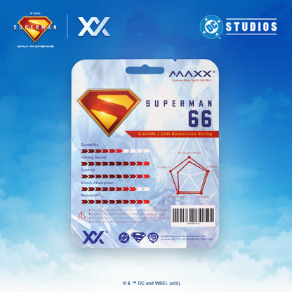 MAXX Superman Limited Edition Badminton String SUPERMAN 66