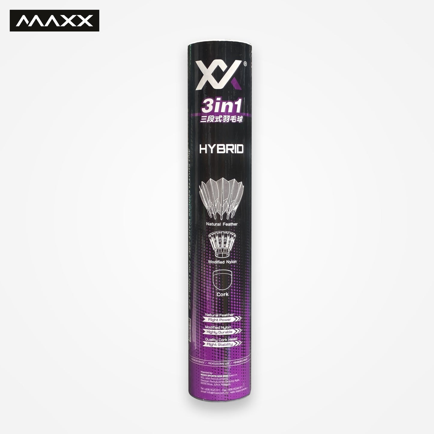 MAXX SUPREME X1 SHUTTLECOCK Hybrid 3 in 1