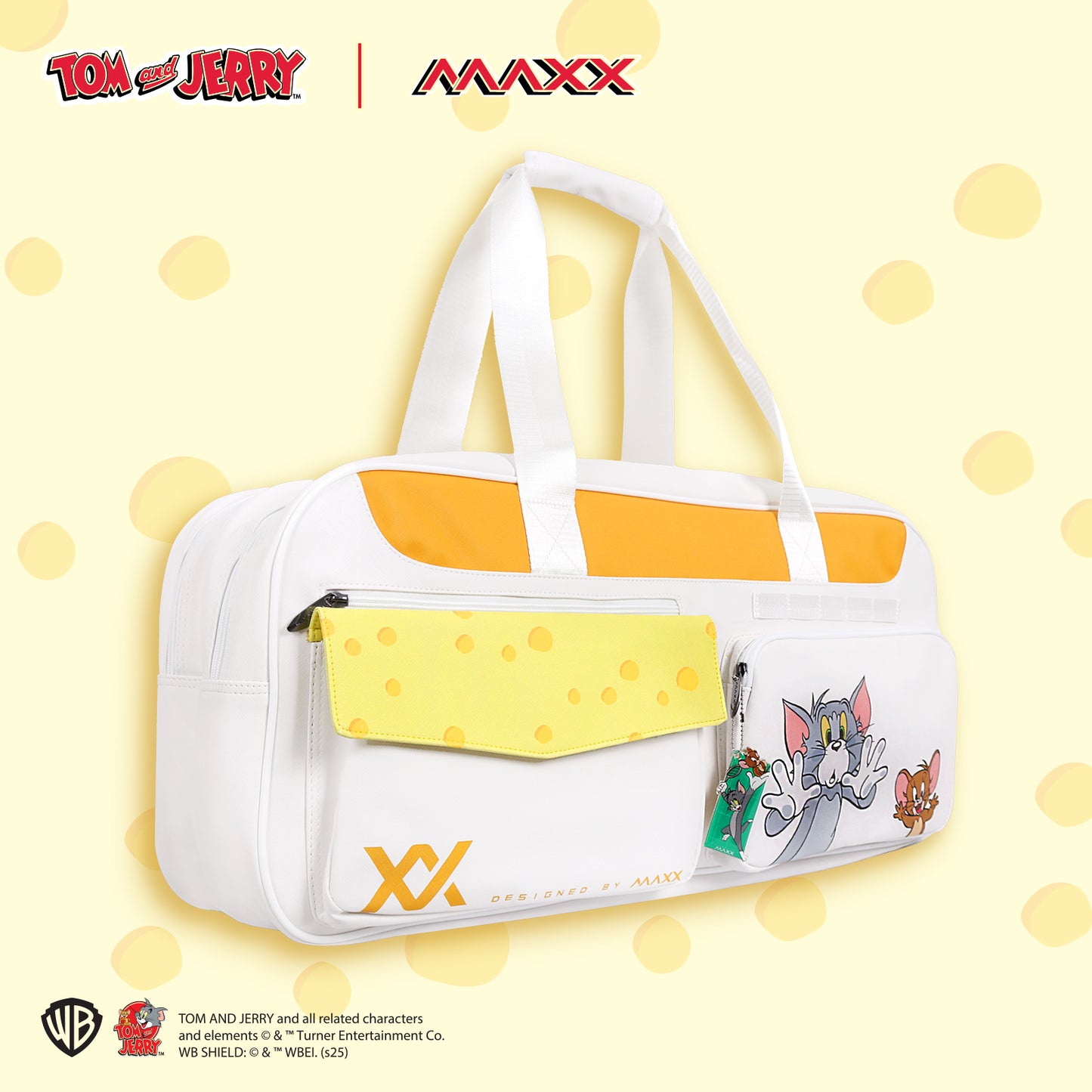Maxx Tom & Jerry Racket Bag - With FREE Tom & Jerry Keychain)