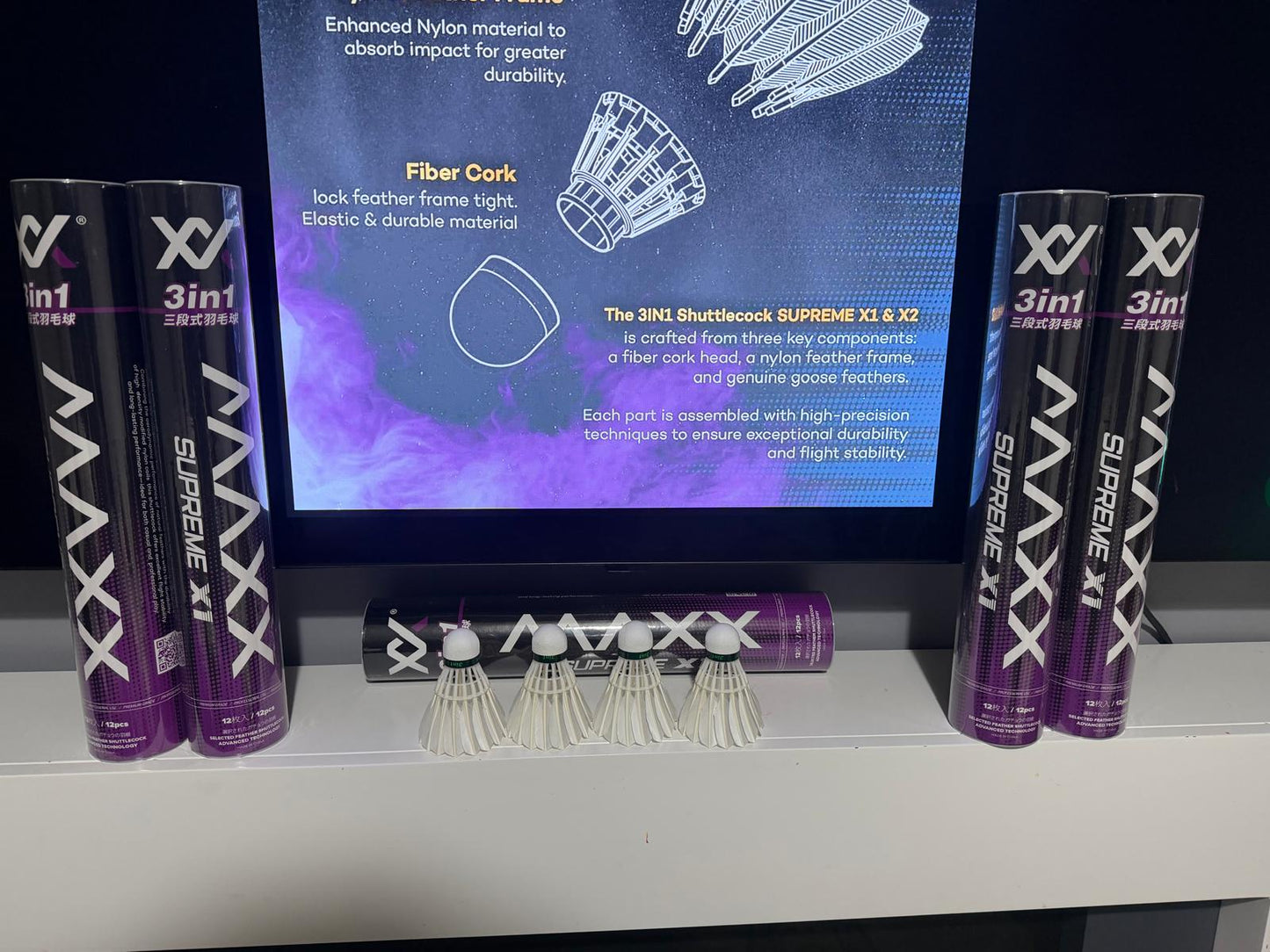 MAXX SUPREME X1 SHUTTLECOCK Hybrid 3 in 1